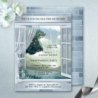 Invitation Dusty Blue Dream Home Ménage