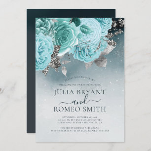 Invitation Dusty Blue Floral