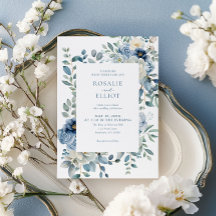 Dusty Blue Floral Mariage