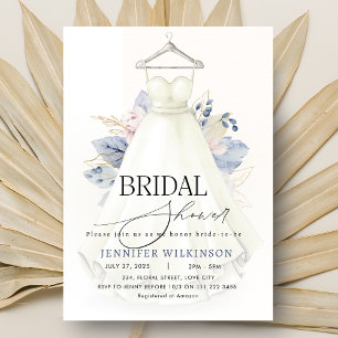 Invitation Dusty Blue Mariage robe Fête des mariées