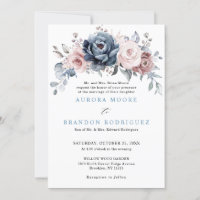 Dusty Blue Mauve Rose rose ardoise Mariage floral