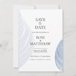 Invitation Dusty blue Minimalist Enregistrer l'invitation de