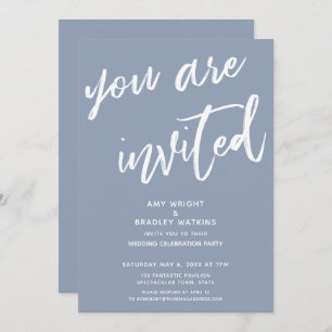 Invitation Dusty Blue Vous Êtes Invité Mariage Réception
