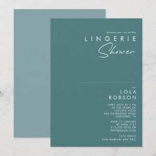 Invitation Dusty Boho   Douche Lingerie verte et bleue