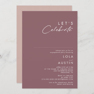 Invitation Dusty Boho   Violet et Rose Fêtons