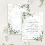 Invitation Dusty Eucalyptus Botanical Gold Greenery Wedding I<br><div class="desc">Create the perfect wedding invitation with this traditional formal dusty blue eucalyptus botanical and faux gold greenery watercolor design, featuring a faux Carrera marble background, hand lettered script typography and faux gold dust. Thank you sooo much for supporting our small business, we really appreciate it! We are so happy you...</div>