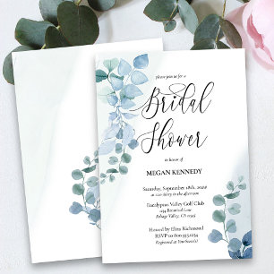 Invitation Dusty Eucalyptus Élégante Bridal Shower