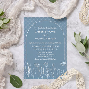 Invitation Dusty Fleur sauvage Bohemian Arch Mariage