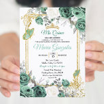 Invitation Dusty Green Charra Quinceanera<br><div class="desc">Sage Green Charra Quinceanera Invitation Mis Quince Anos,  15e anniversaire, </div>