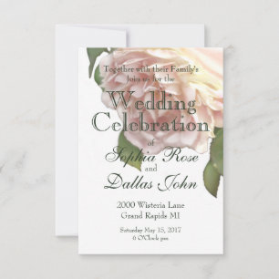 Invitation Dusty Ivory Rose