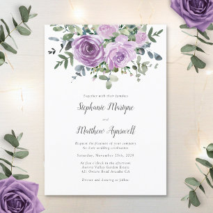 Invitation Dusty Mauve Eucalyptus Mariage botanique