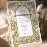 Invitation Dusty Pink Daisies Save Date Art Nouveau Mucha<br><div class="desc">Art Nouveau Vintage Daisy Save the Date wedding cards by Alphonse Mucha in a floral, romantic, and whimsical design. Victorian flourishes complement classic art deco fonts. Please enter your custom information, and you're done. If you wish to change the design further, click the blue "Customize It" button. Thank you so...</div>