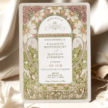 Invitation Dusty Pink Marguerite Daisy Wedding Art Nouveau In<br><div class="desc">This Dusty Rose and Daisy Art Nouveau Vintage wedding invitation by Alphonse Mucha is in a floral, romantic, and whimsical design. Victorian flourishes complement classic art deco fonts. Please enter your custom information, and you're done. If you wish to change the design further, click the blue "Customize It" button. Thank...</div>