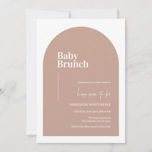 Invitation Dusty Pink Minimal Arch Baby shower de Brunch bébé