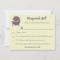 Dusty Purple Masquerade Ball Gala RSVP