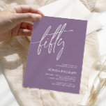 Invitation Dusty Purple Minimaliste 50e anniversaire Invitati<br><div class="desc">*** Veuillez saisir H013 dans la recherche de magasin pour trouver tous les articles correspondants *** Ou visitez notre Collection Minimaliste Purple Dusty. *** Ce design de haute qualité est facile à customiser pour correspondre à vos couleurs, styles et thèmes mariages. Pour plus de personnalisation, cliquez sur le lien "Modifier...</div>