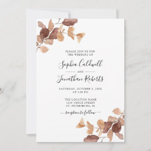 Invitation Dusty Rose All in One Boho Eucalyptus Mariage
