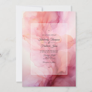 Invitation Dusty Rose et Mauve Ink Mariage
