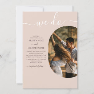 Invitation Dusty Rose Nous faisons minimaliste Mariage photo