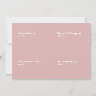 Invitation Dusty Rose Wedding Place Card DIY