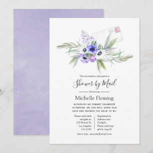 Invitation Dusty Violet Floral Bridal ou Baby shower par la p
