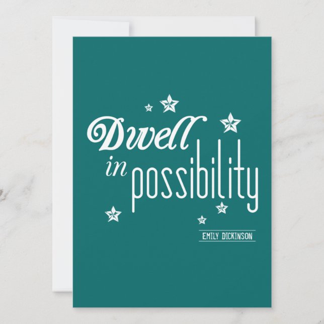 Invitation Dwell in Possibility (Devant)