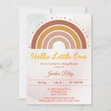 Earthy Boho Rainbow Baby shower genre neutre