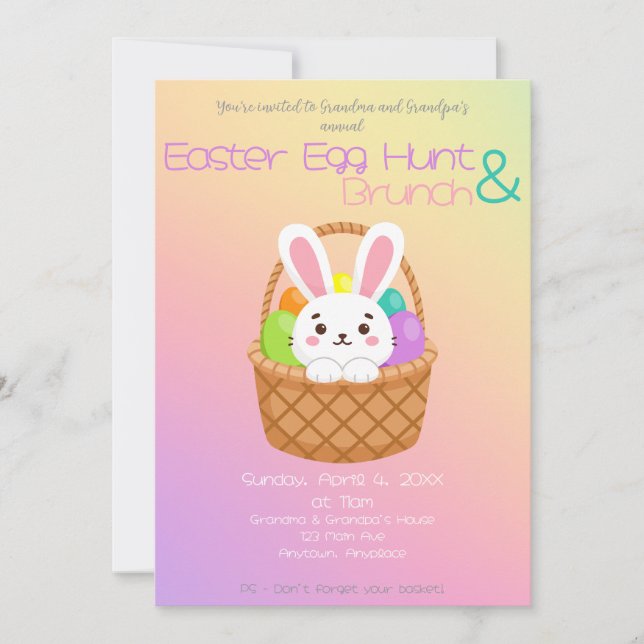Invitation Easter Egg Hunt and Brunch (Devant)