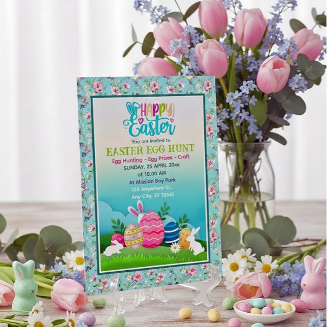 Invitation Easter Egg Hunt, Kids Easter Celebration Party (Créateur téléchargé)