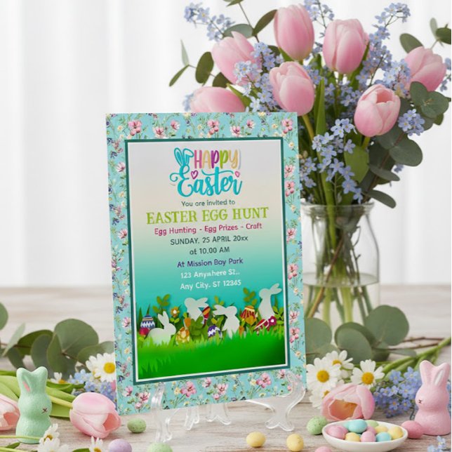 Invitation Easter Egg Hunt, Kids Easter Celebration Party (Créateur téléchargé)