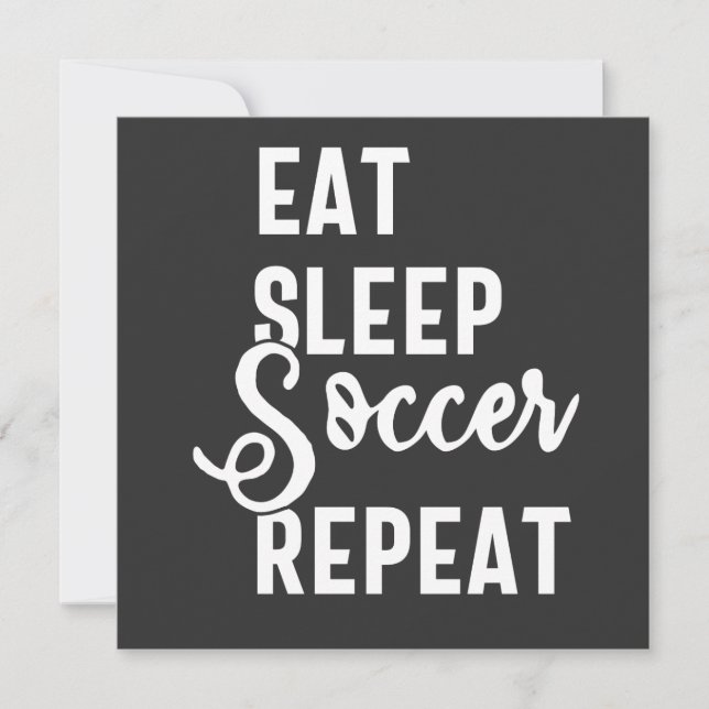 Invitation eat sleep soccer repeat (Devant)