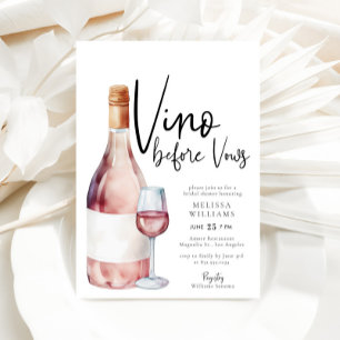 Invitation Eau-forte élégante Vino avant les vœux Enterrement