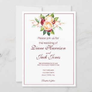 Invitation Eaux roses et Berry