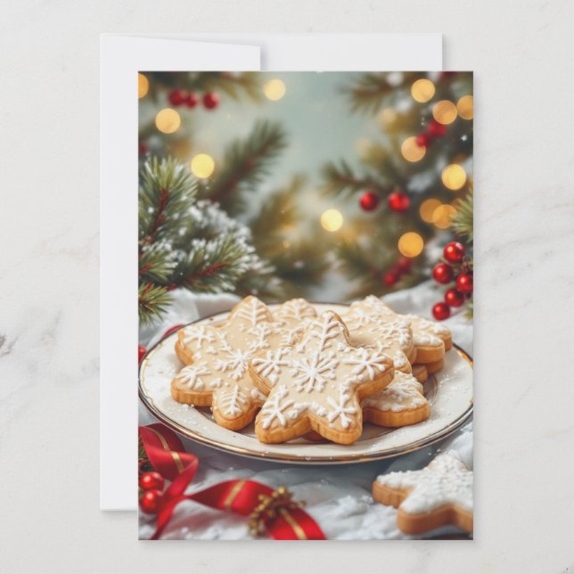 Invitation Échange de biscuits de Noël Personnaliser (Devant)