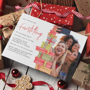 Invitation Échange de cadeaux de choses préférées fête de Noë