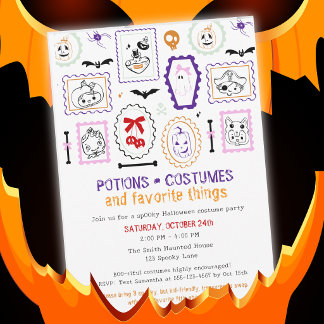 Invitation Échange de cadeaux de Halloween pour enfants en no