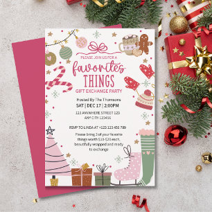 Invitation Échange de Cadeaux de Noël Cosy Fête des Choses Pr