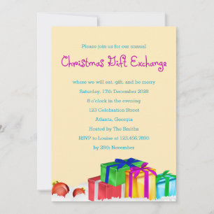 Invitation Échange de cadeaux de Noël Fête de Noël