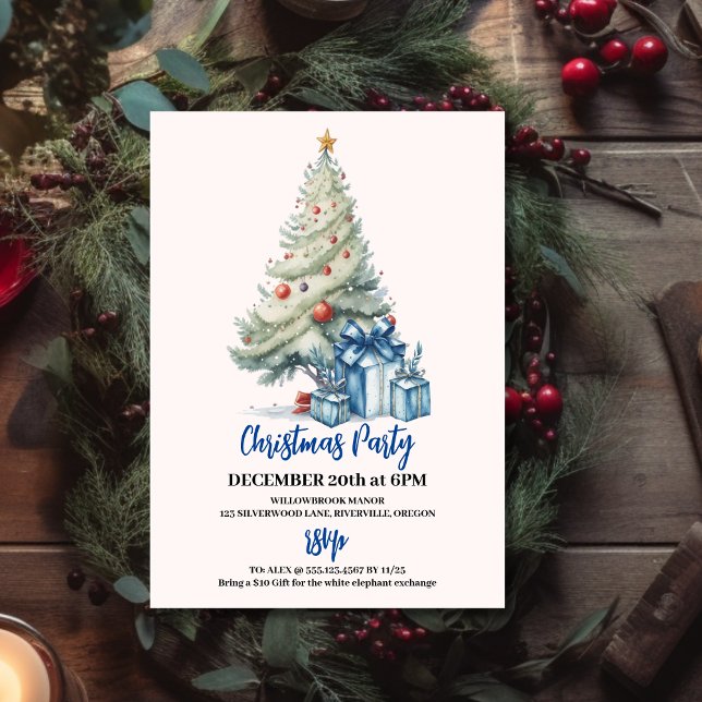 Invitation Échange de cadeaux de Noël Fête de vacances (Créateur téléchargé)