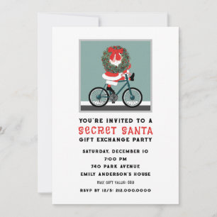 Invitation Échange de cadeaux de Père Noël de Noël
