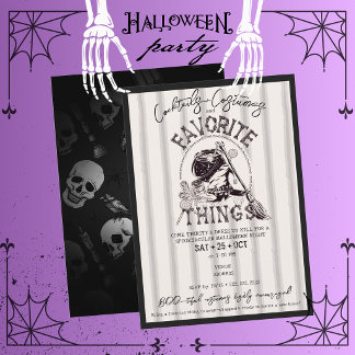 Invitation Échange de Cocktails Costumes et Objets Préférés p