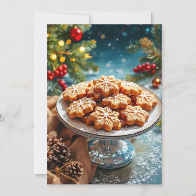 Invitation Échange de cookies de Noël (Devant)