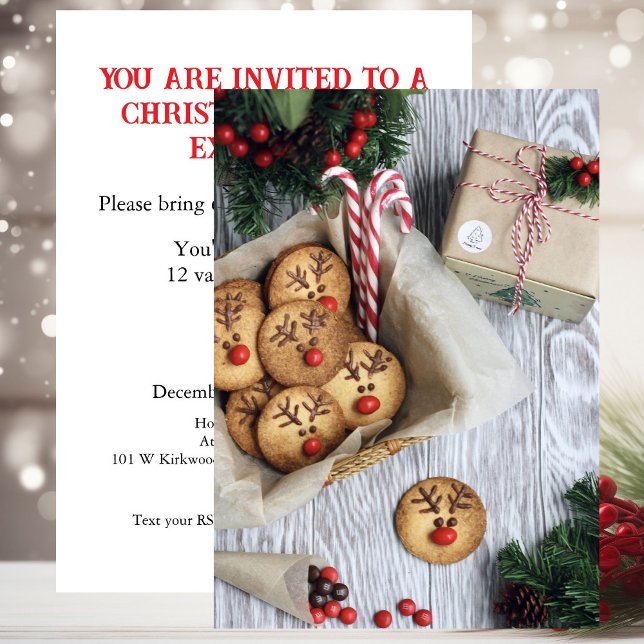 Invitation Échange de cookies de Noël (Créateur téléchargé)