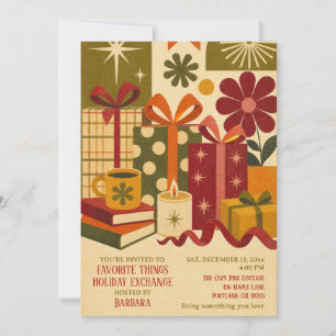 Invitation Échange de fêtes des objets préférés