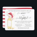 Invitation Échange de vin amusant Fête de Noël Invita<br><div class="desc">Le temps extérieur est effrayant, mais le Vin est si délicieux ! Fun et humoristique fête de Noël de Noël qui présente un verre de vin portant un chapeau de Père Noël. Simple et moderne pour les vacances. Idéal pour un open house, une fête de bureau, une soirée bachelorette ou...</div>