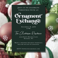 Échange d'ornements Vert Typographie Gras Annivers