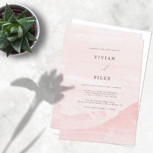 Invitation Échantillon Mariage d'aquarelle de la campagne de 