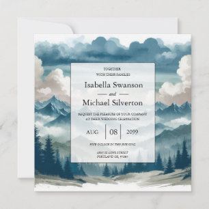 Invitation Échos à travers le Mariage des pins bruyants