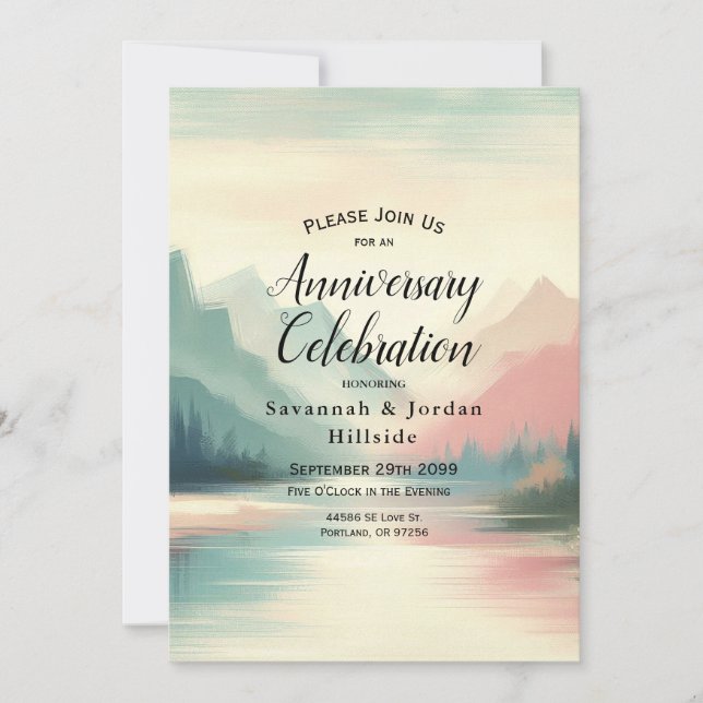 Invitation Echos doux des montagnes (Devant)