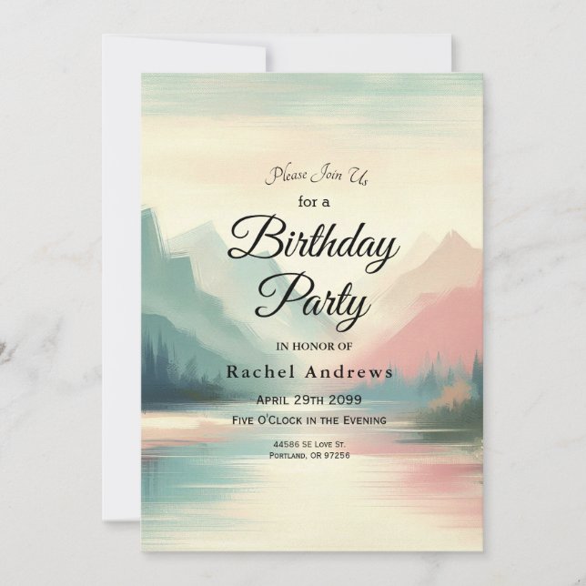 Invitation Echos doux des montagnes (Devant)